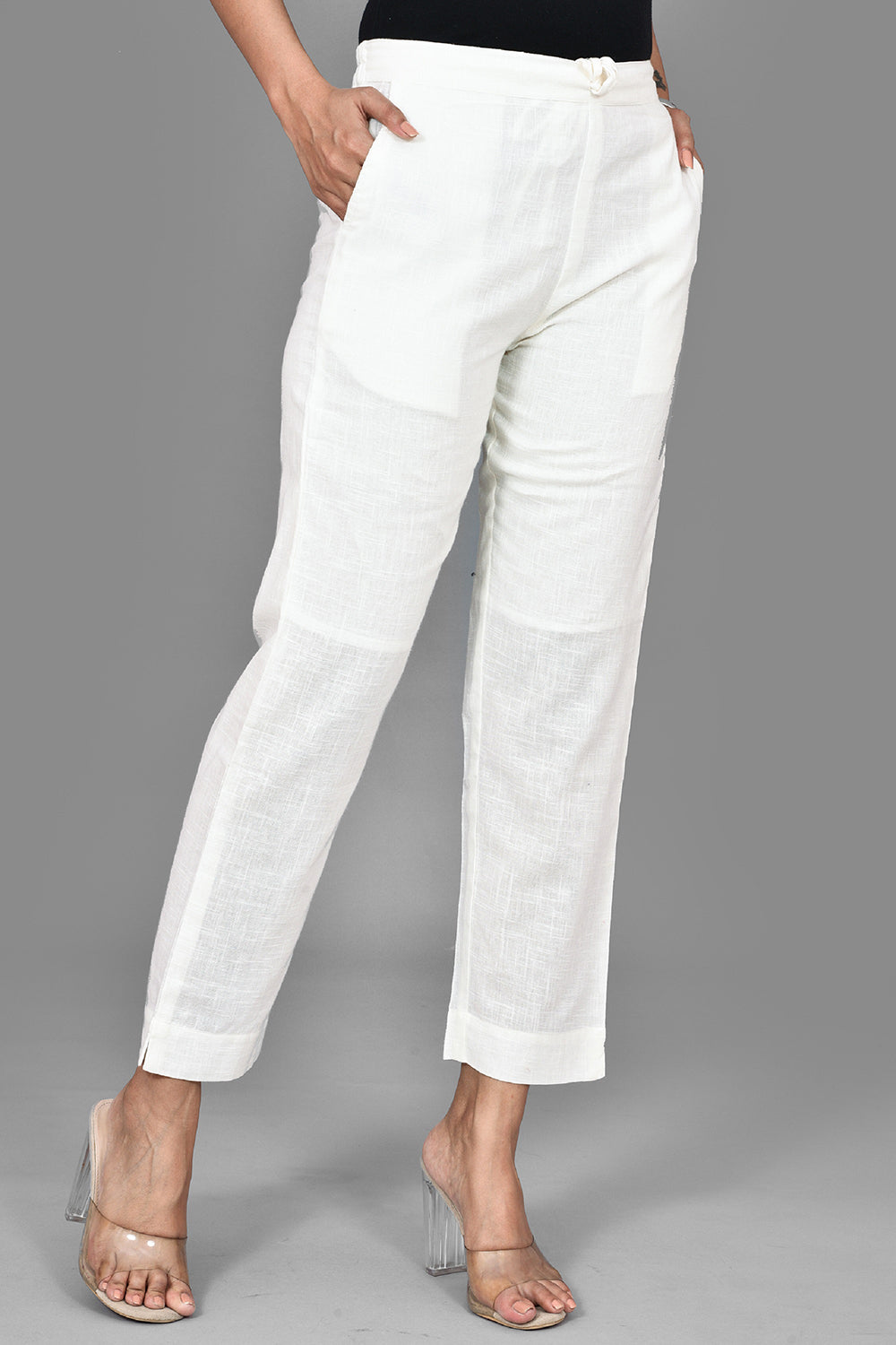 Starch White ~ Ankle Length Pant