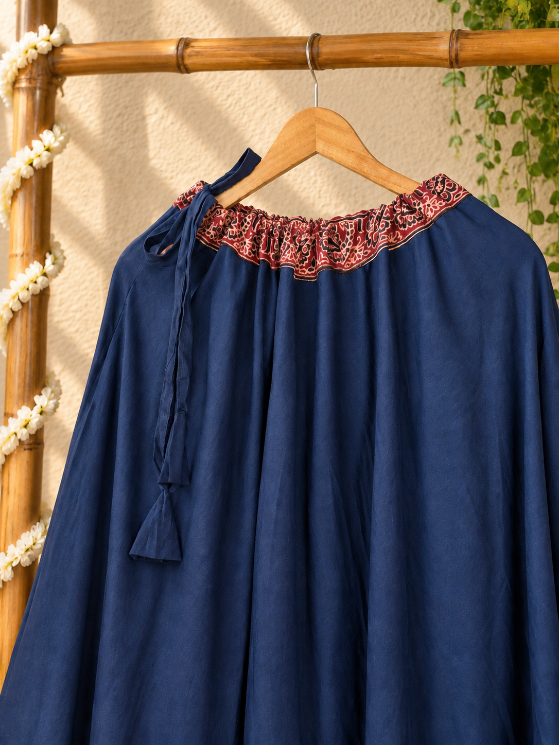 ⚜ Dharohar ~ Shyamra ~ Ajrakh Long Kali Skirt