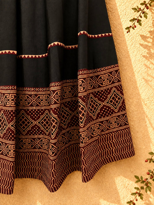 🌺Raasrang ~ Kalanya ~ Ajrakh Skirt and Dupatta Set