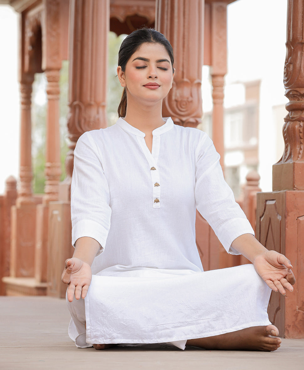 Saadgi ~ Beauty in Simplicity Cotton Suits, Starch White 🕊️