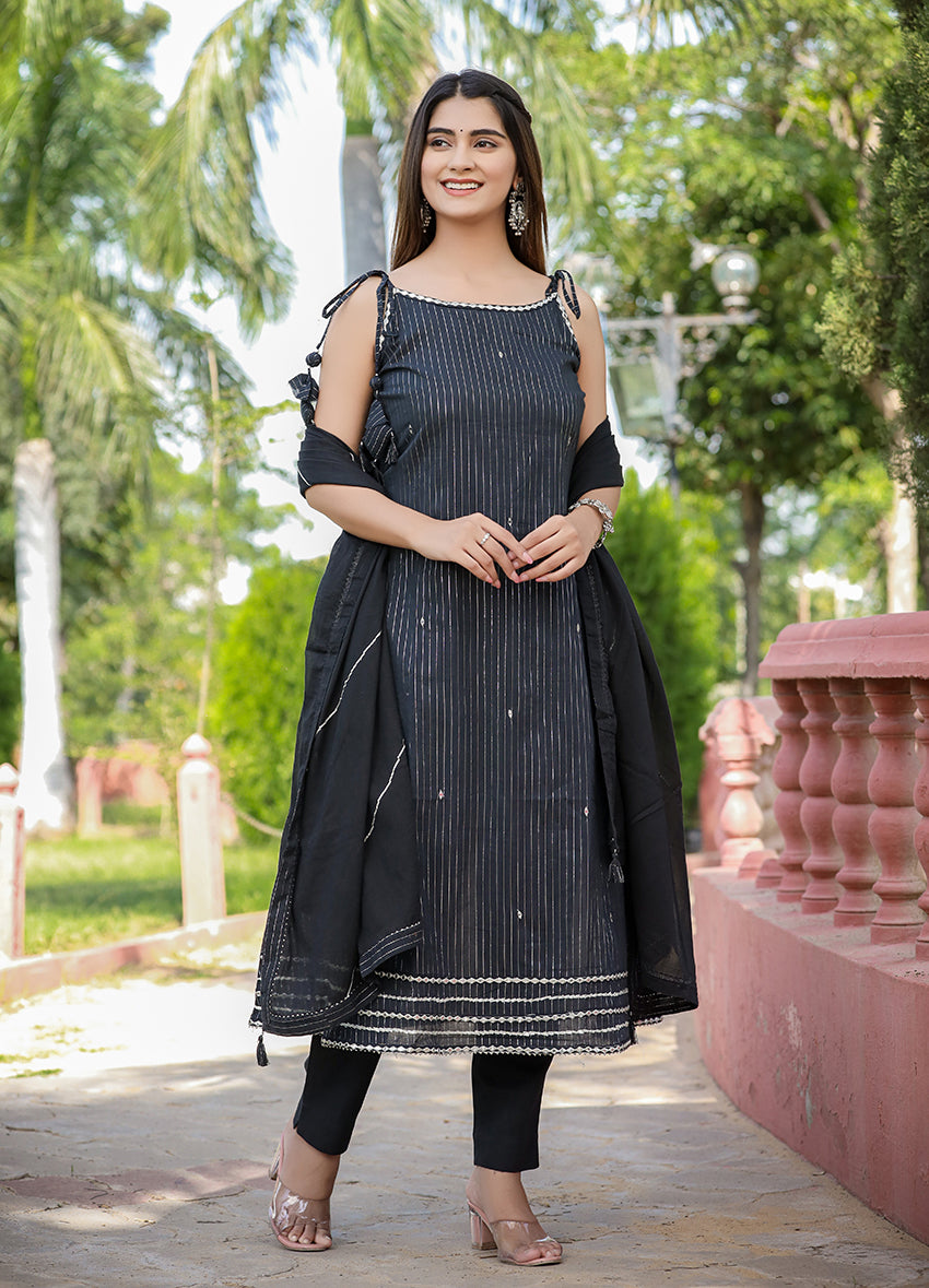Adaa š ą½¼ā¼š Colors of Nature Cotton Suits, Ebony Black