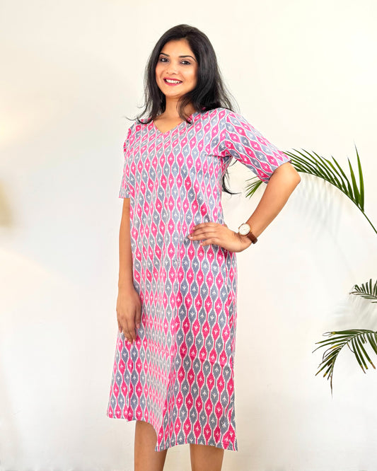 Khushi ~ Purple Cotton Dress ~ Lavender Dreams
