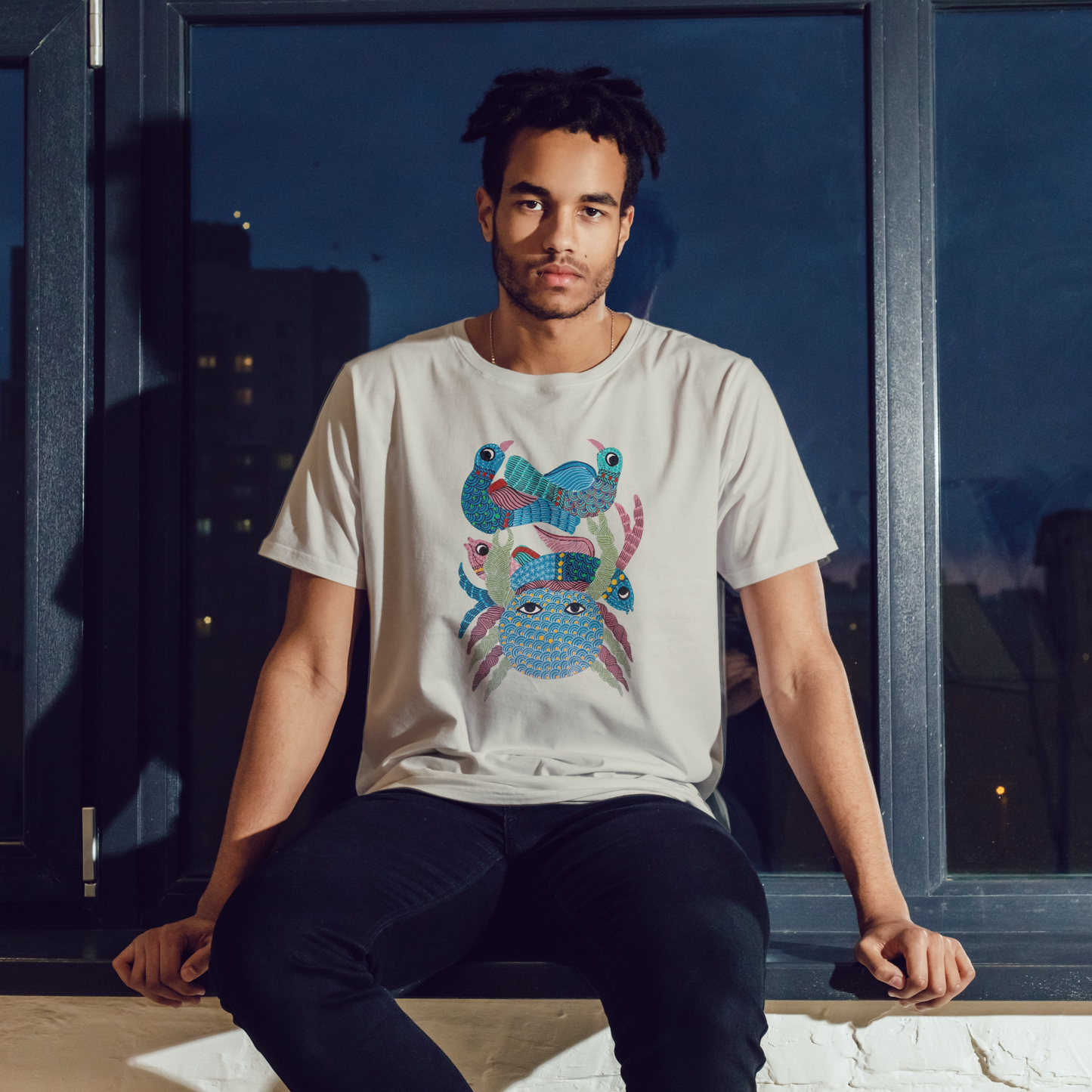 Sebastian - Gond Handpainted T-shirt