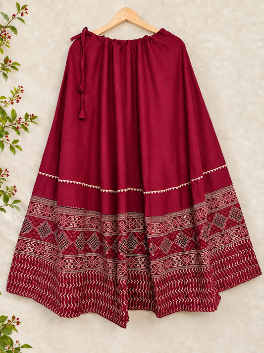 🌺Raasrang ~ Ishani ~ Ajrakh Skirt