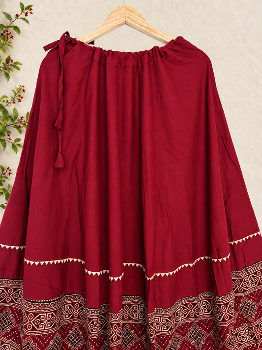 🌺Raasrang ~ Ishani ~ Ajrakh Skirt