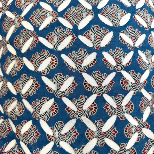 Applique cutwork Cushion cover ~ Blue ~ Set of 2
