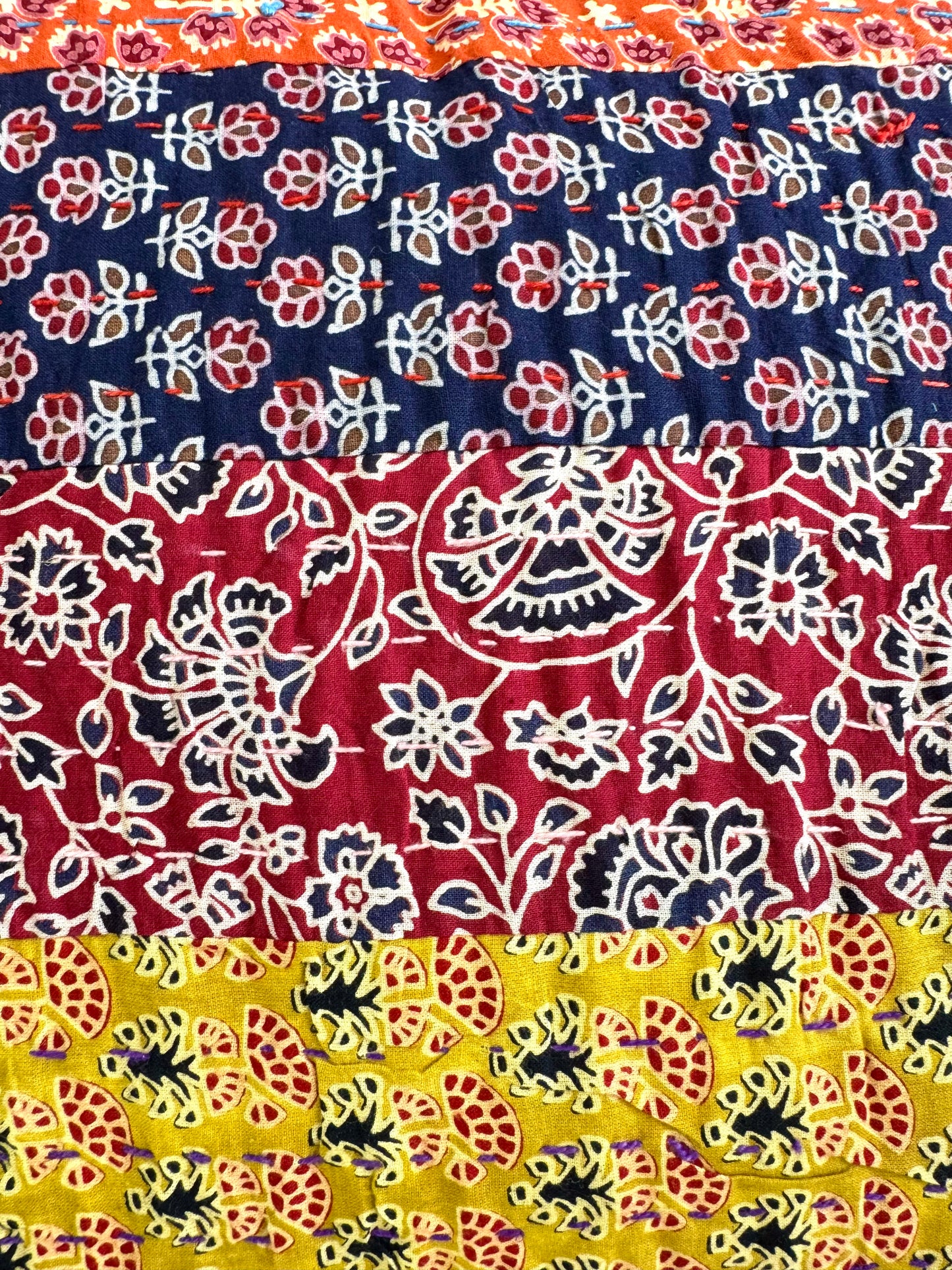 Ajrakh Cushion Covers ~ Daisy Motif ~ Set of 2