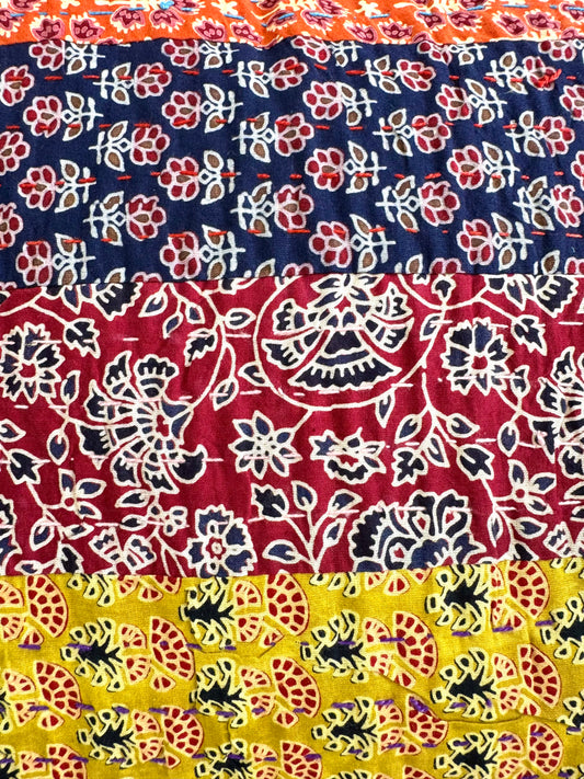 Ajrakh Cushion Covers ~ Daisy Motif ~ Set of 2