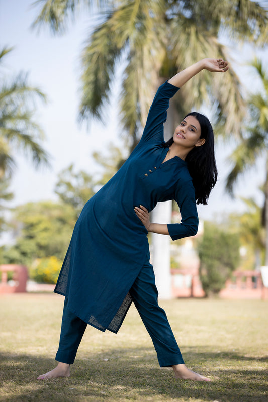 Saadgi ~ Beauty in Simplicity Cotton Suits, Midnight Blue🌀