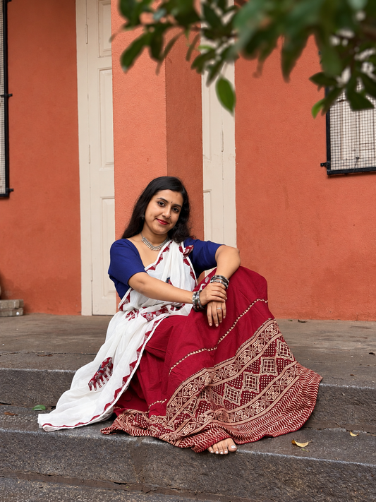 🌺Raasrang ~ Ishani ~ Ajrakh Skirt