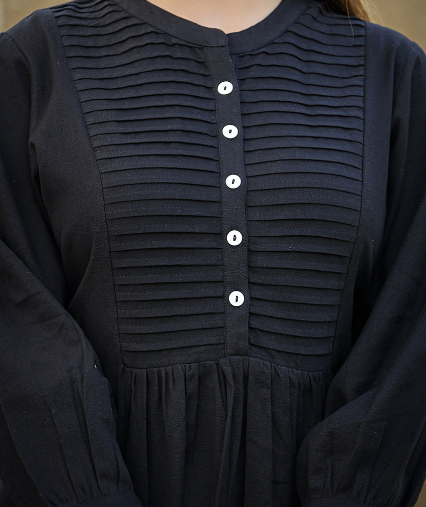 Bella ~ Ink Black Tunic Top