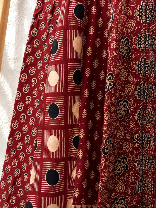 ⚜️ Dharohar ~ Mehrun ~ Ajrakh Long Kali Skirt
