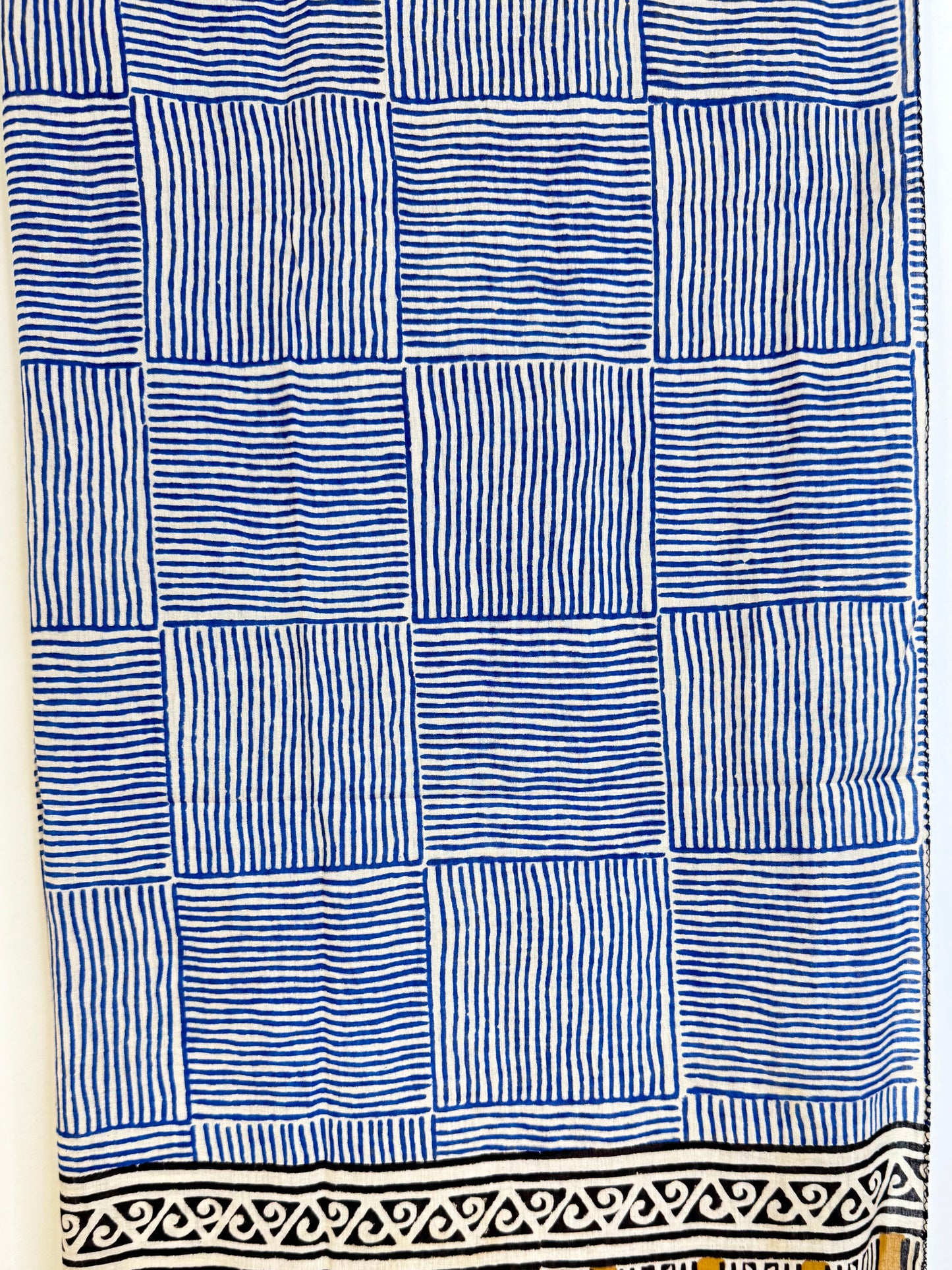 Raag 🪷 Mulmul Cotton Stoles ~ Blue Lines