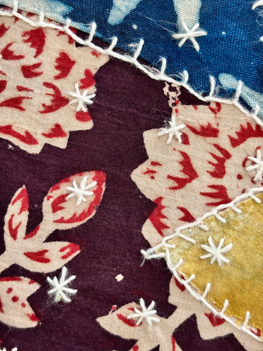 Swadesh ~ Ajrakh Handcrafted Wallets ~ Flower Garden