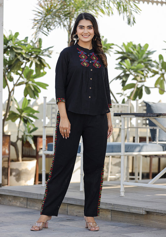Saadgi ~ Beauty in Simplicity Cord Sets, Raven Black ✿