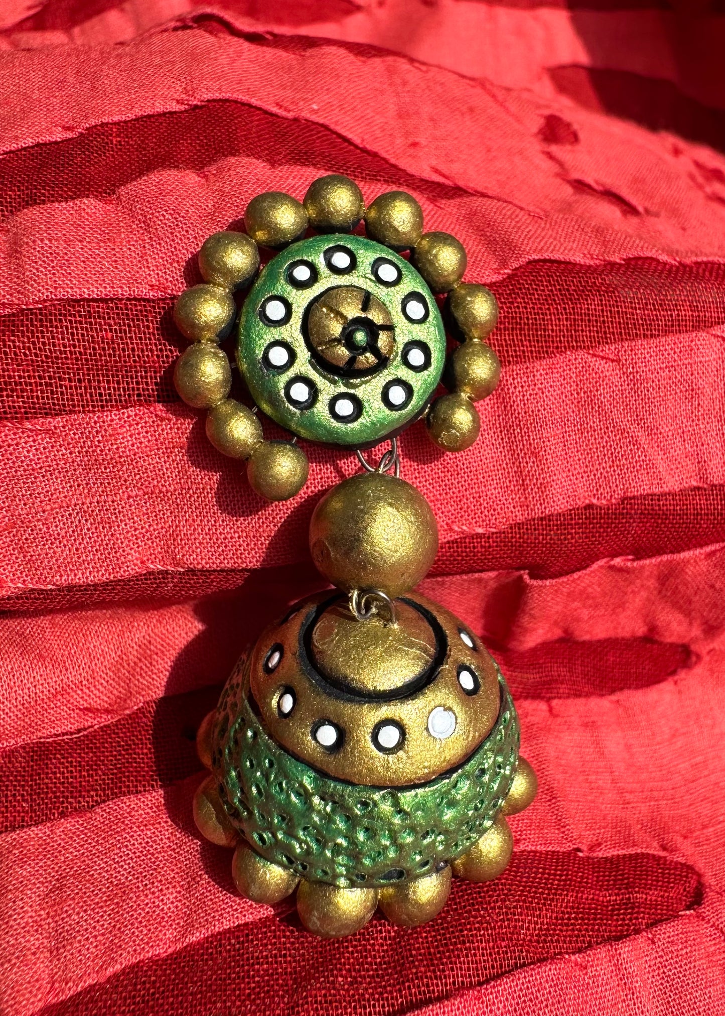 Mati ke Rang ~ Terracotta Jumkis ~ Forest Green