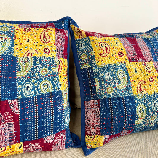Ajrakh Cushion Covers ~ Dotted Motif ~ Set of 2
