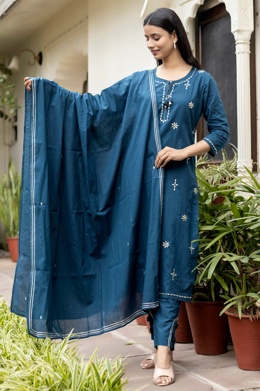 Adaa 𓂃 ོ☼𓂃 Colors of Nature Cotton Suits, Ivory White