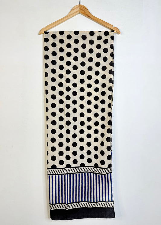 Raag 🪷 Mulmul Cotton Stoles ~ Polka Dots