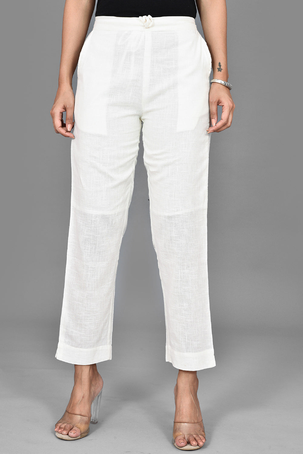 Starch White ~ Ankle Length Pant