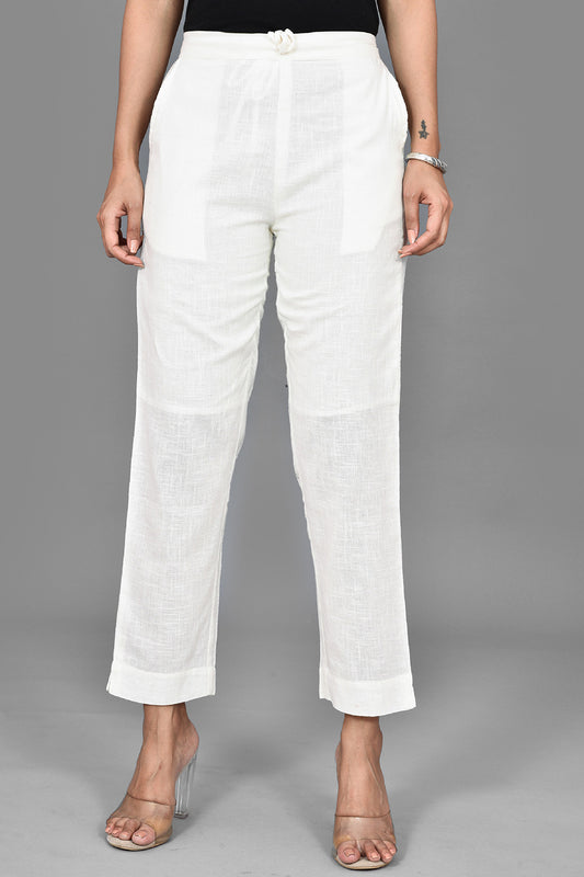 Starch White ~ Ankle Length Pant