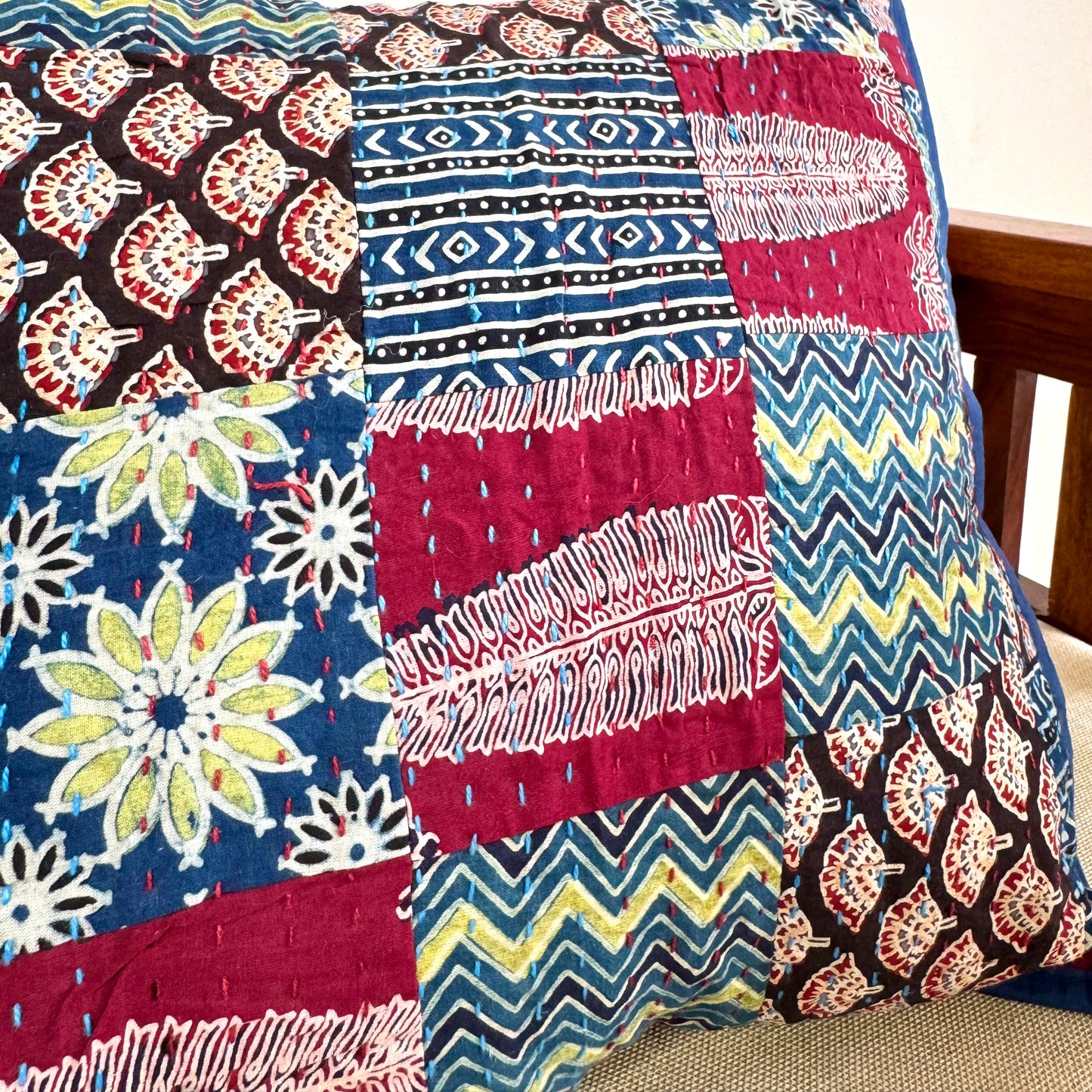 Ajrakh Cushion Covers ~ Fern Motif ~ Set of 2
