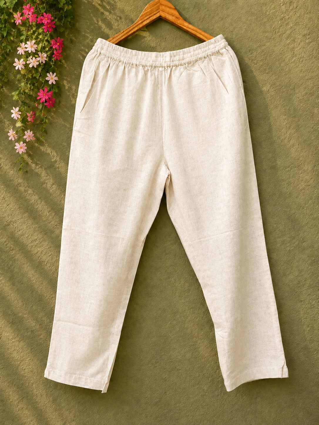 Saanjh 𓂃 ོ☼𓂃 Khadi Cotton Embroidered Cord Set ~ Powder Blue Lotus