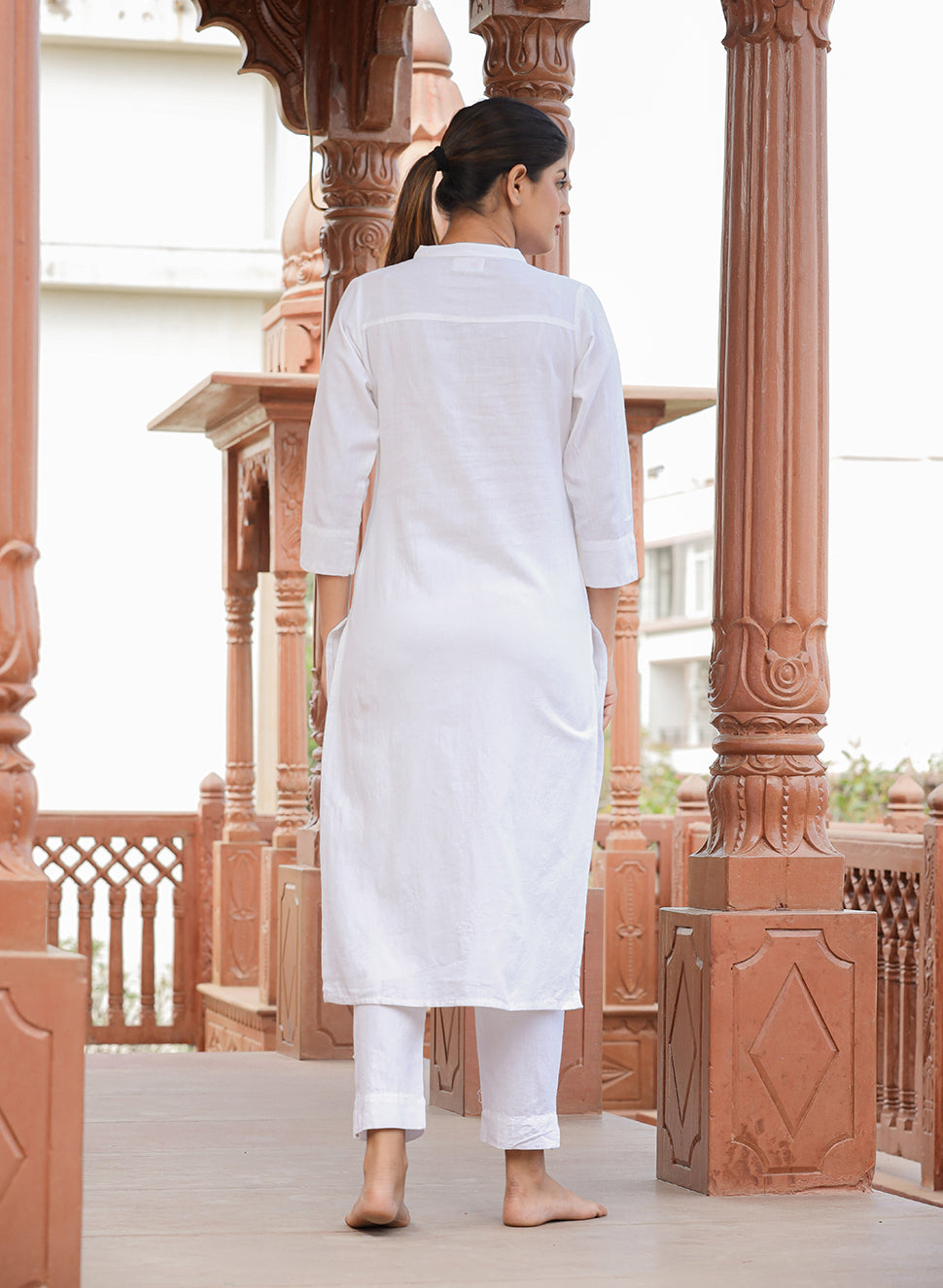Saadgi ~ Beauty in Simplicity Cotton Suits, Starch White 🕊️