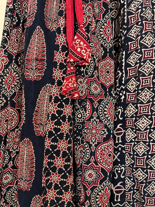 ⚜️ Dharohar ~ Sitara ~ Ajrakh Long Kali Skirt