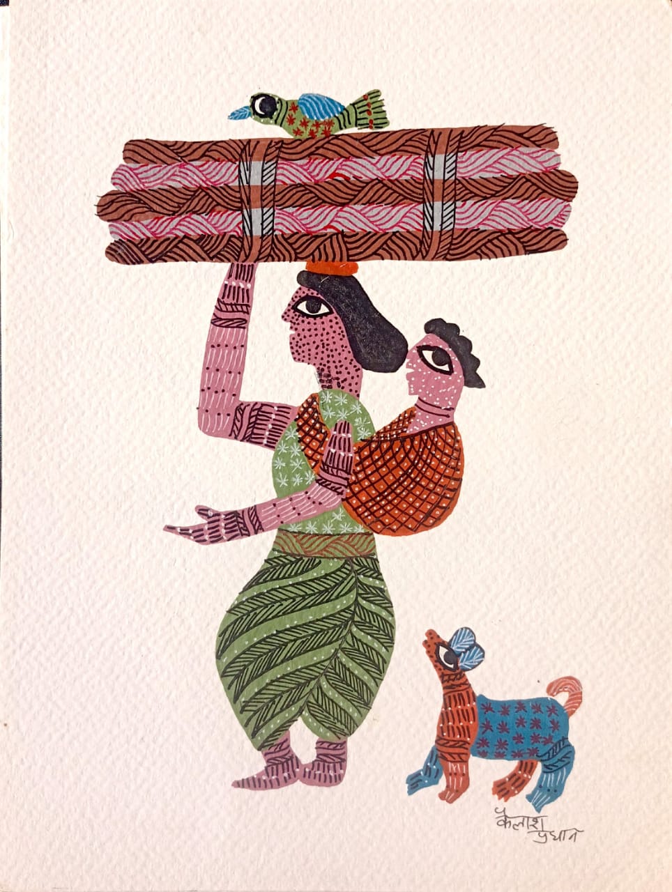 Folk at heart - Gond Handpainted T-shirt