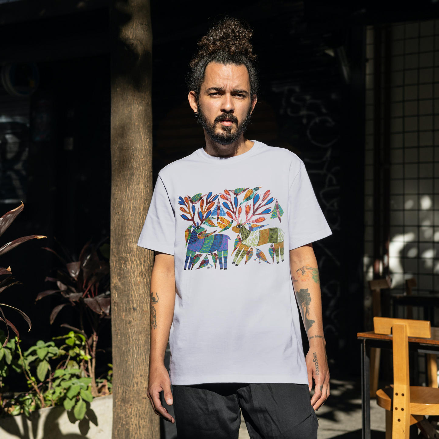 Forest Club - Gond Handpainted T-shirt