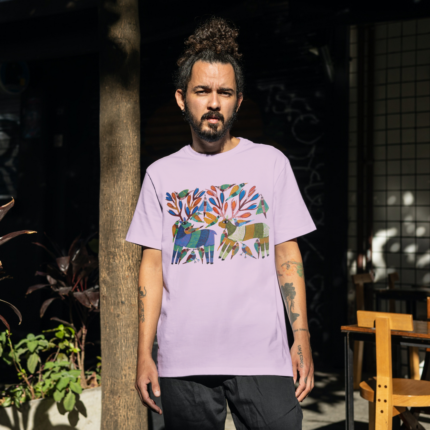 Forest Club - Gond Handpainted T-shirt