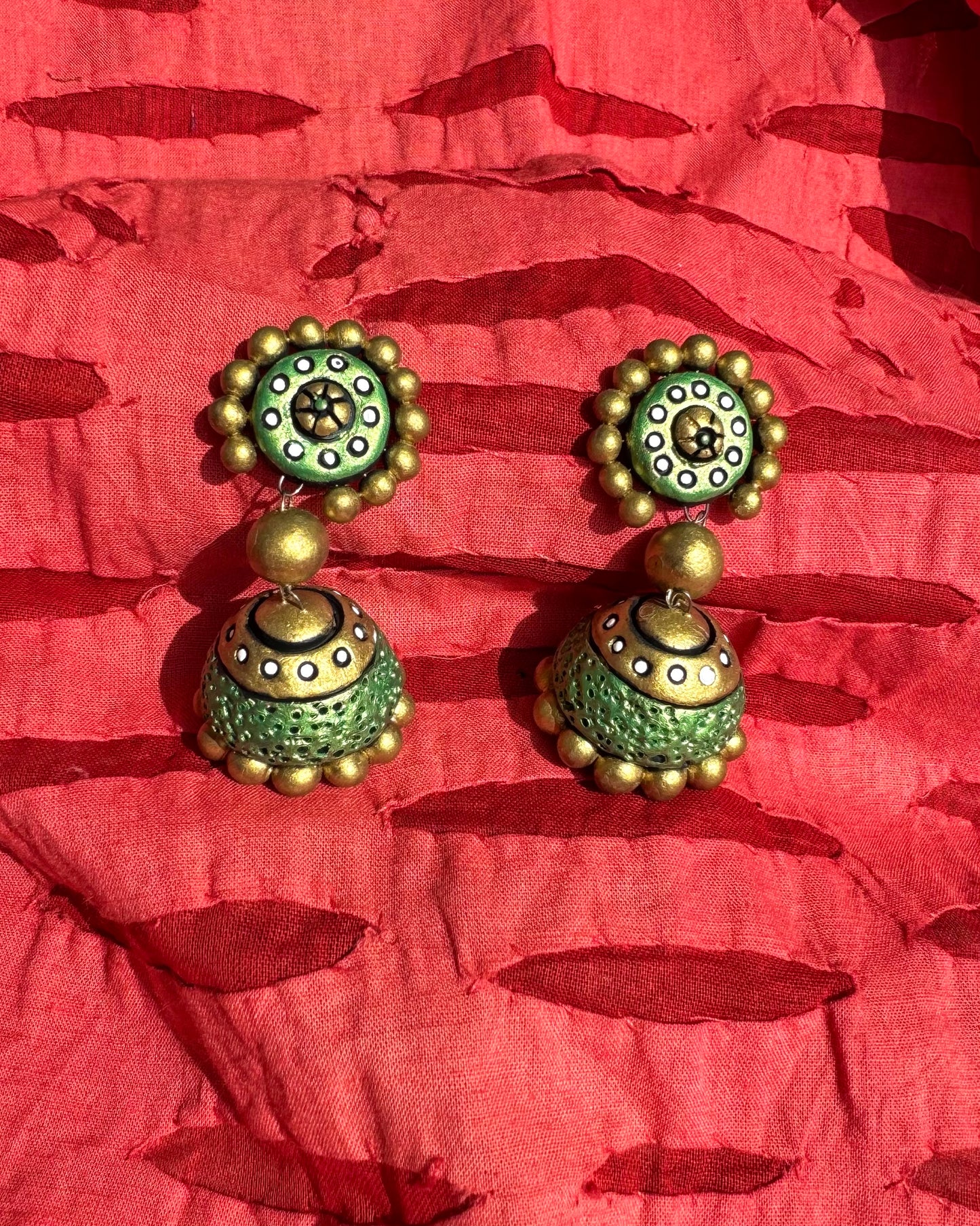 Mati ke Rang ~ Terracotta Jumkis ~ Forest Green