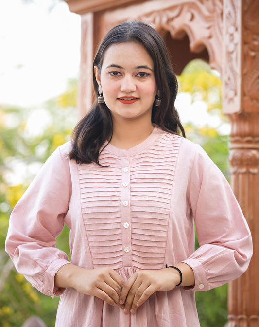 Bella ~ Peach Pink Tunic Top