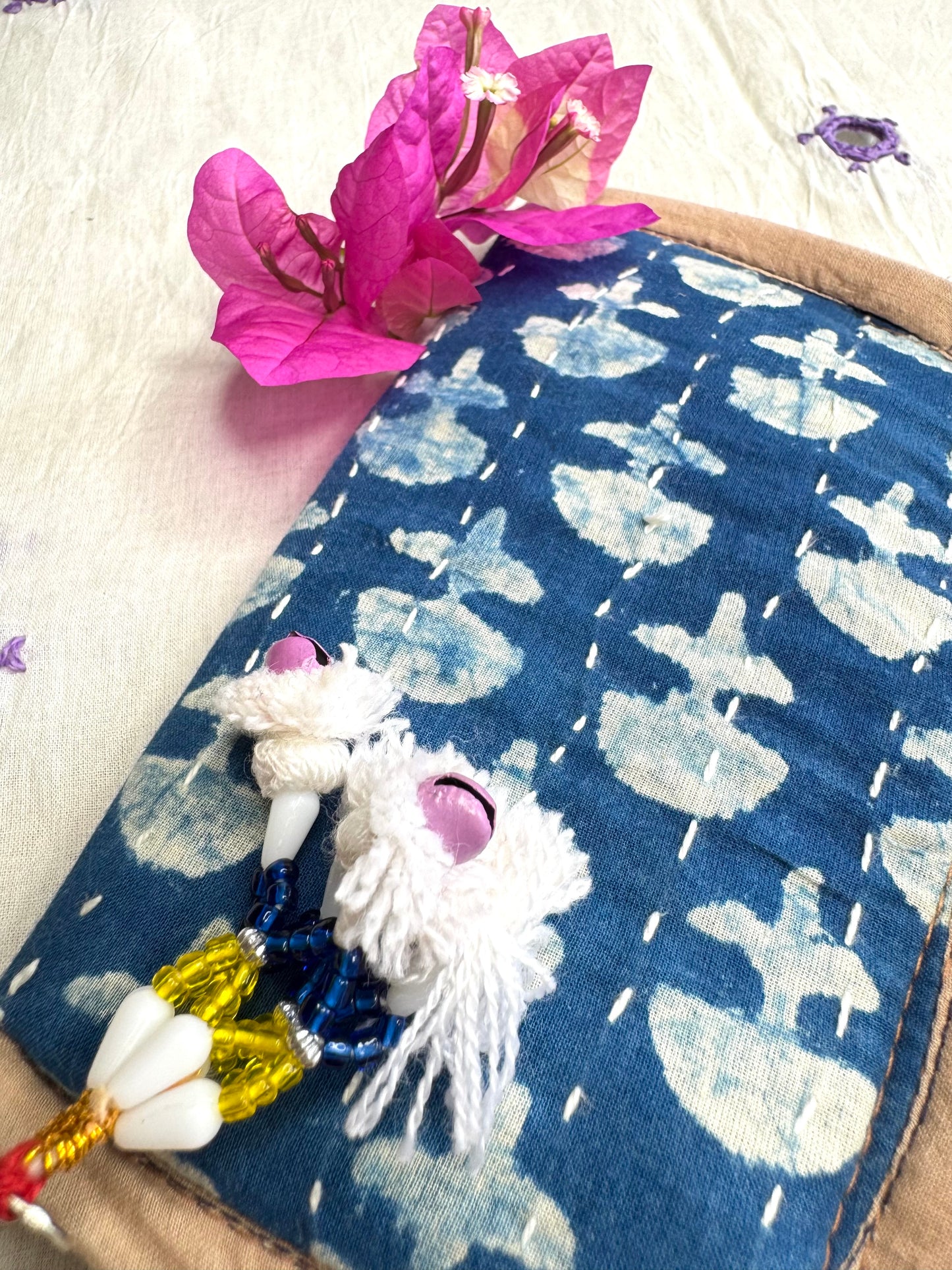 Navrang ~ Ajrakh Handcrafted Wallets ~ Indigo