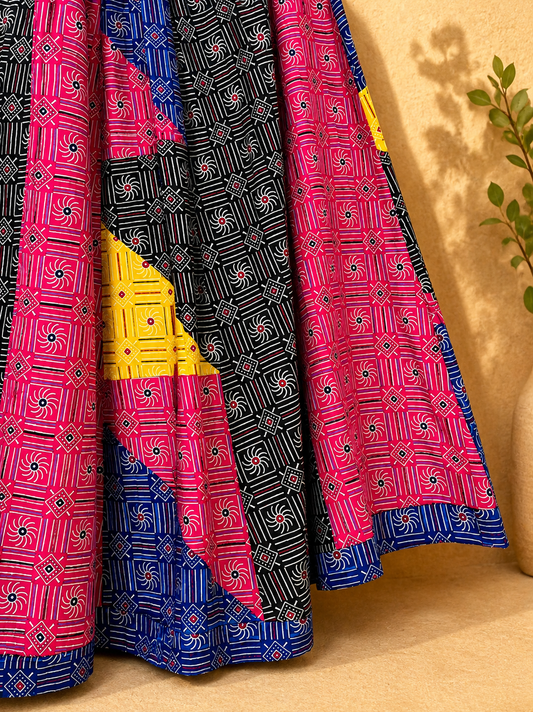🌻Navrang ~ Leher Handblock Skirt