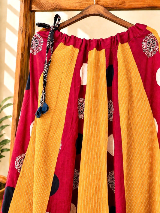 🌻Navrang ~ Gulnaar Ajrakh Skirt and Dupatta Set