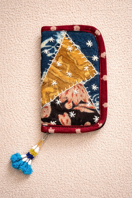 Swadesh ~ Ajrakh Handcrafted Wallets ~ Starry Valleys