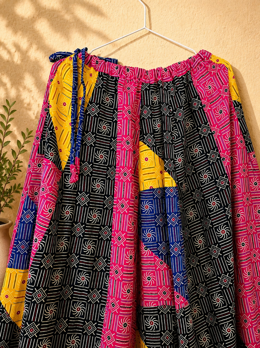🌻Navrang ~ Leher Handblock Skirt