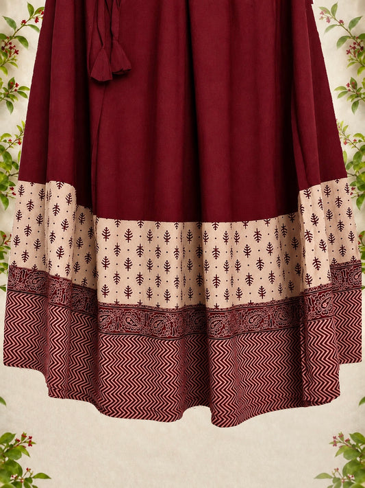 🌺Raasrang ~ Ruhani ~ Ajrakh Skirt and Dupatta Set
