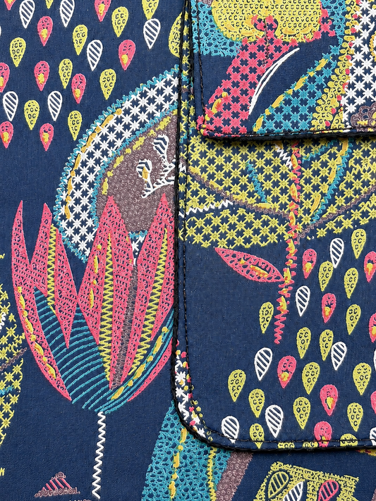 Karwaan🍂 Folk garden abstract motifs ~ Handblock Fabric Bag