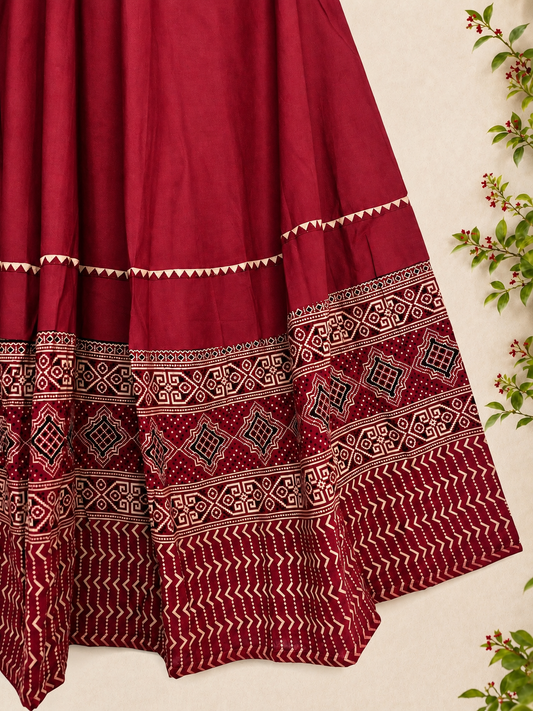 🌺Raasrang ~ Ishani ~ Ajrakh Skirt