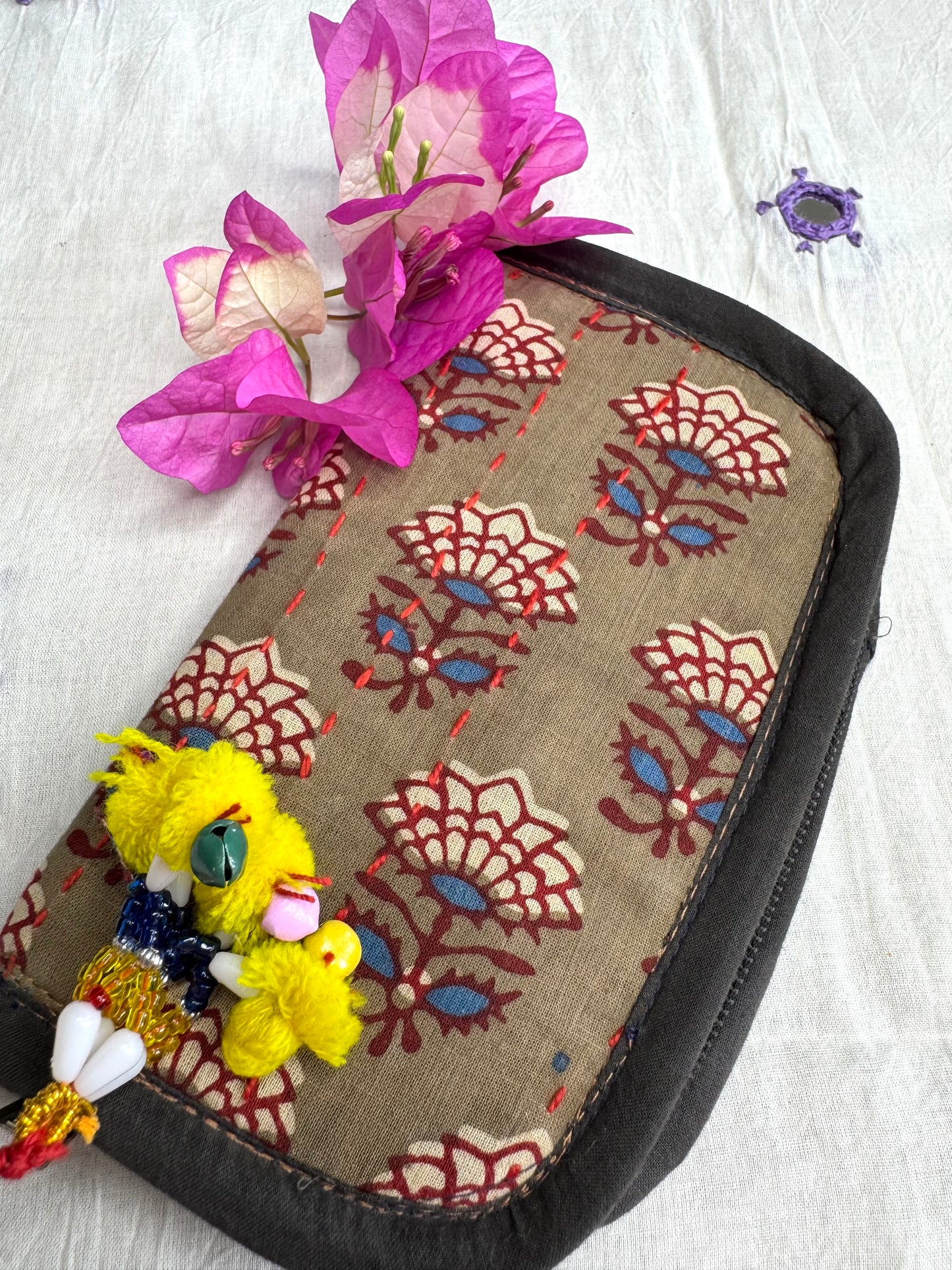 Navrang ~ Ajrakh Handcrafted Wallets ~ Beige