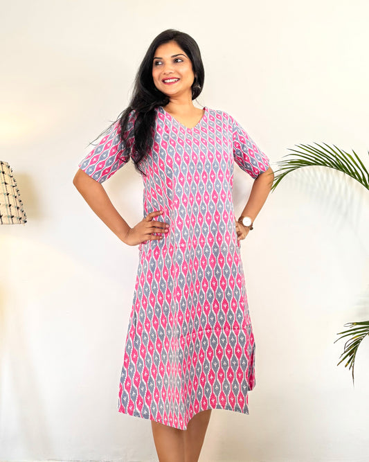Khushi ~ Purple Cotton Dress ~ Lavender Dreams