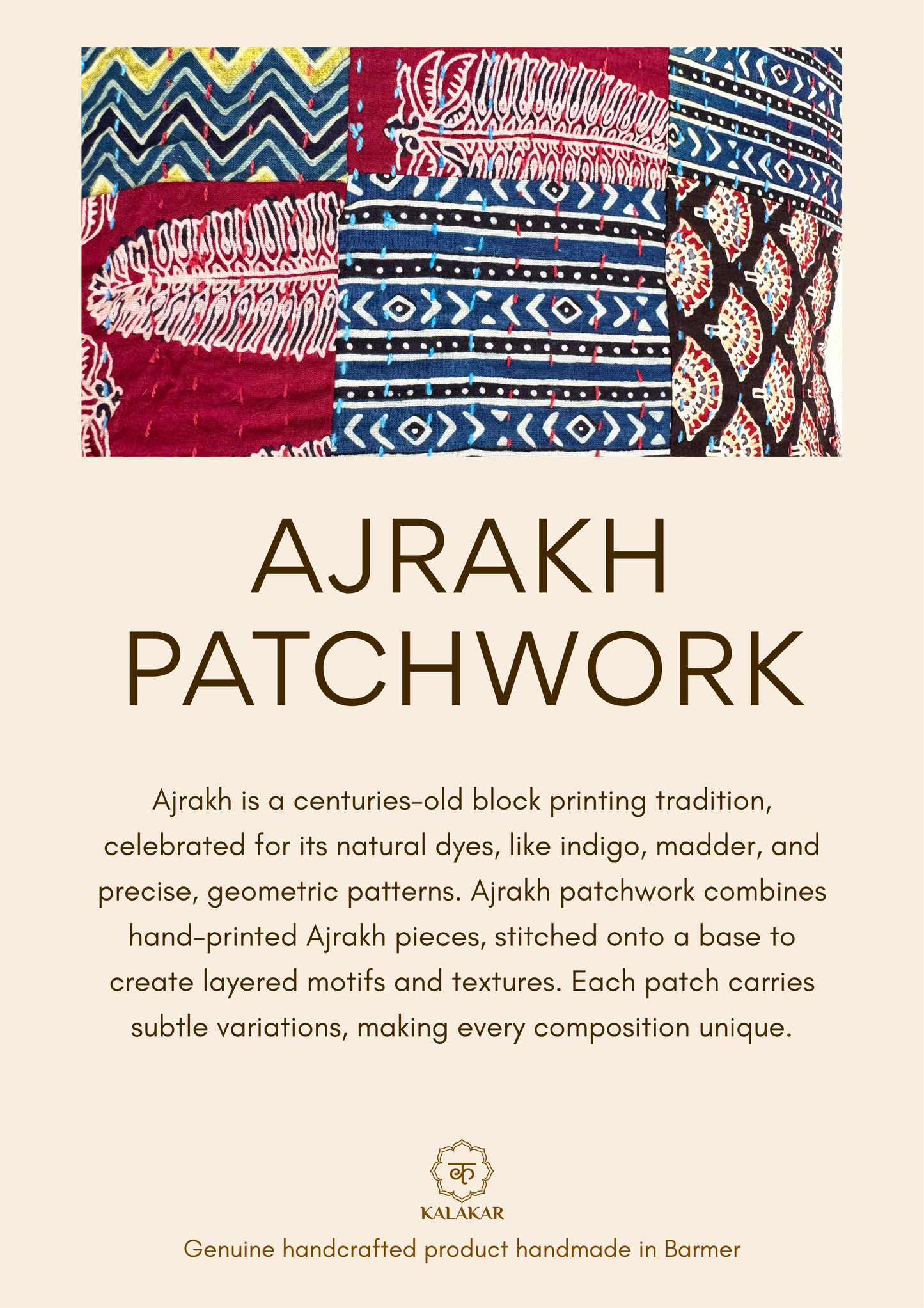 Ajrakh Cushion Covers ~ Yellow Motif ~ Set of 2