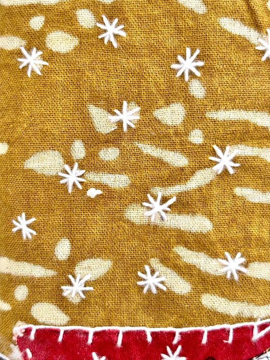 Swadesh ~ Ajrakh Handcrafted Wallets ~ Yellow Ochre Doodles