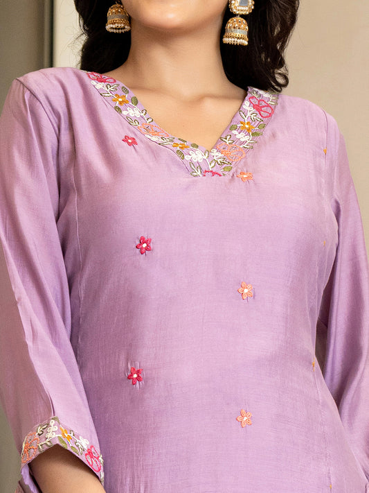 Meher๐ เฝผโผ๐Chanderi Silk Suit Sets, Lavender