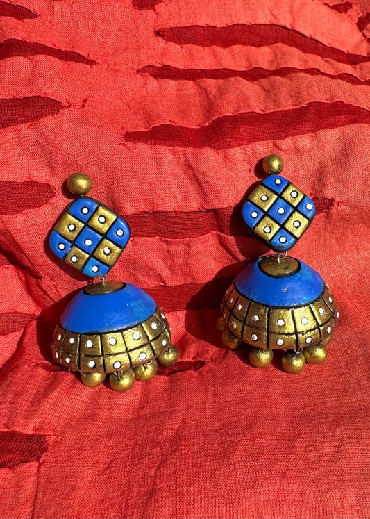 Mati ke Rang ~ Terracotta Jumkis ~ Aqua Blue