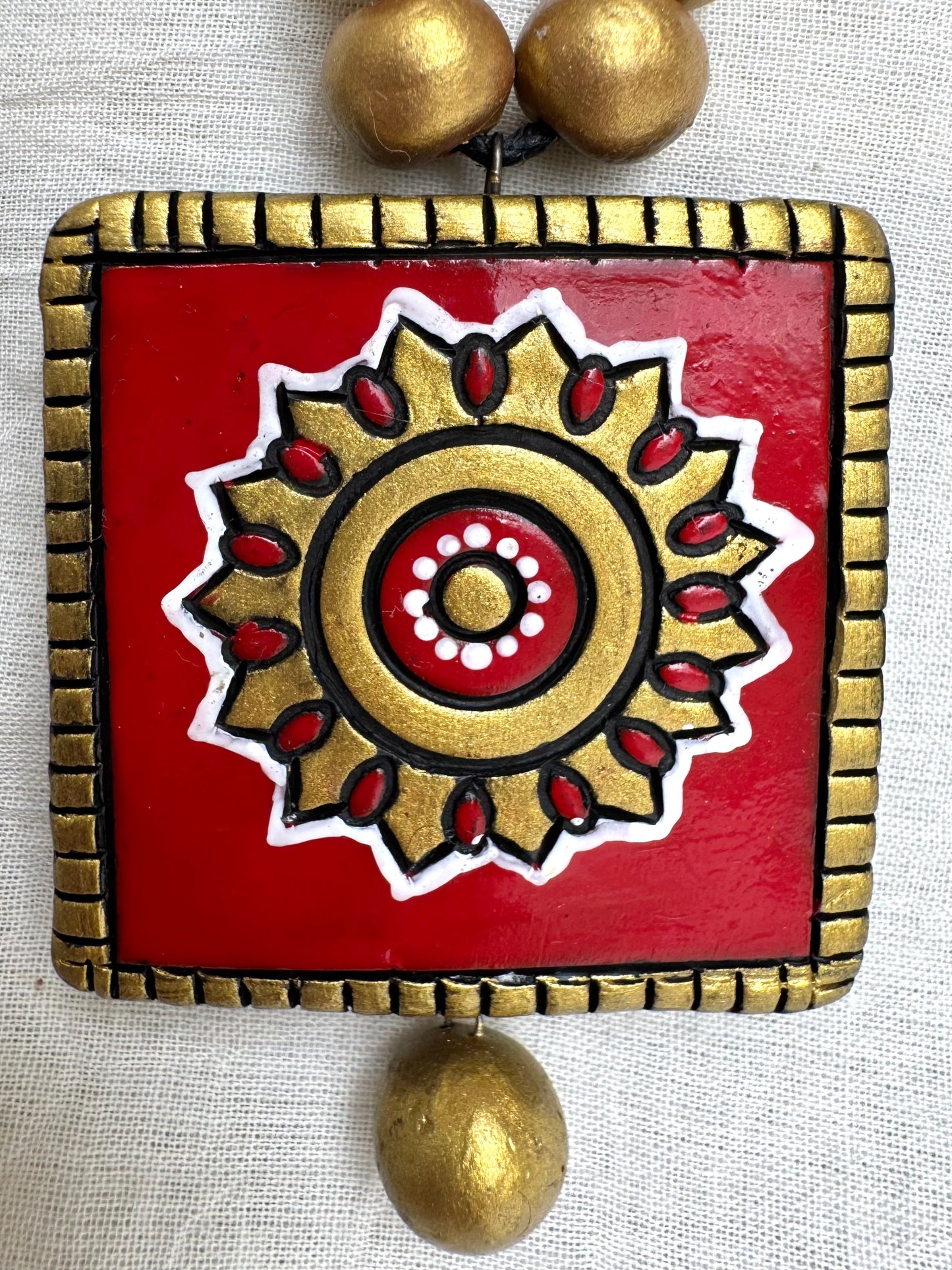 Mati ke Rang ~ Terracotta Jewelry Set ~ Sindoor Red