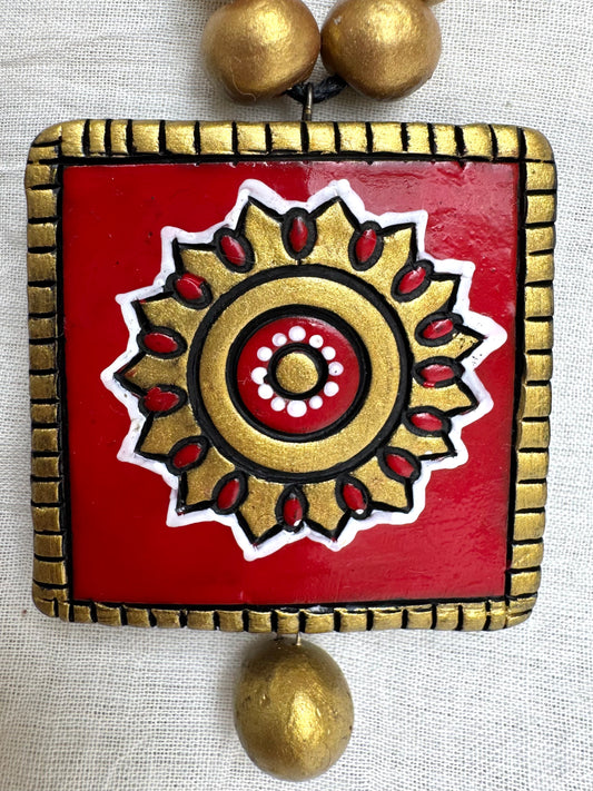 Mati ke Rang ~ Terracotta Jewelry Set ~ Sindoor Red